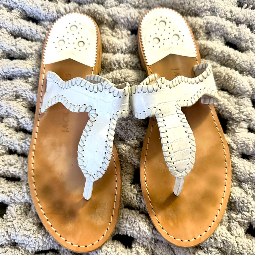 White Jack Rogers Sandals